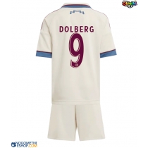 Otroški Nogometni dresi Ajax Kasper Dolberg #9 Tretji 2025-26 Kratek Rokav (+ Kratke hlače)